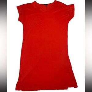 Eileen Fisher Vibrant Red Short Sleeve Dress